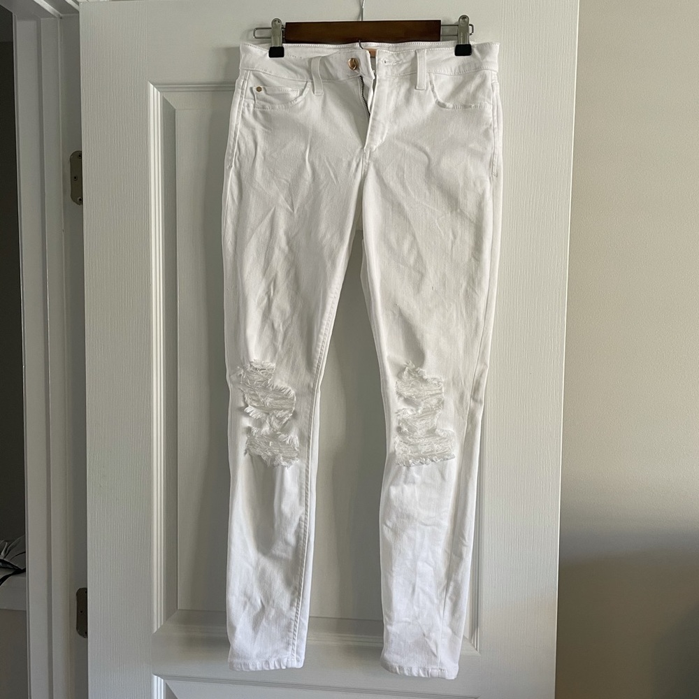 Joe’s Distressed White Skinny Jeans